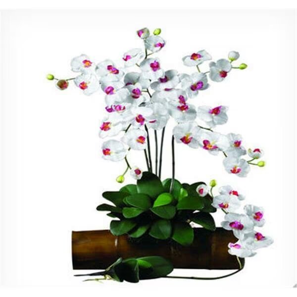 31.5 in. H White Phalaenopsis Stem - Pack of 12, Nearly Natural, Mfr#: 2044-WH-12